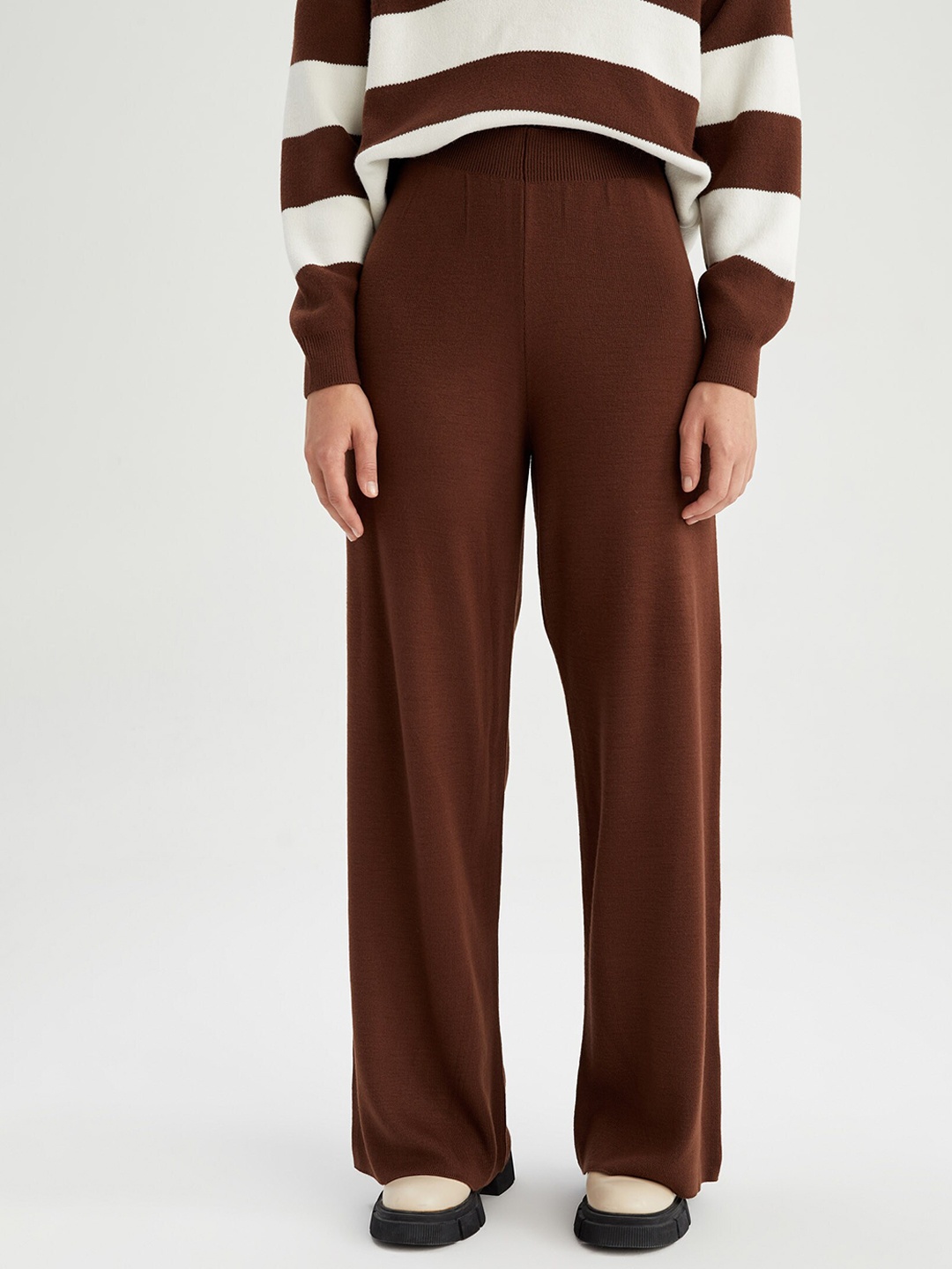 

DeFacto Women Brown Acrylic Trousers