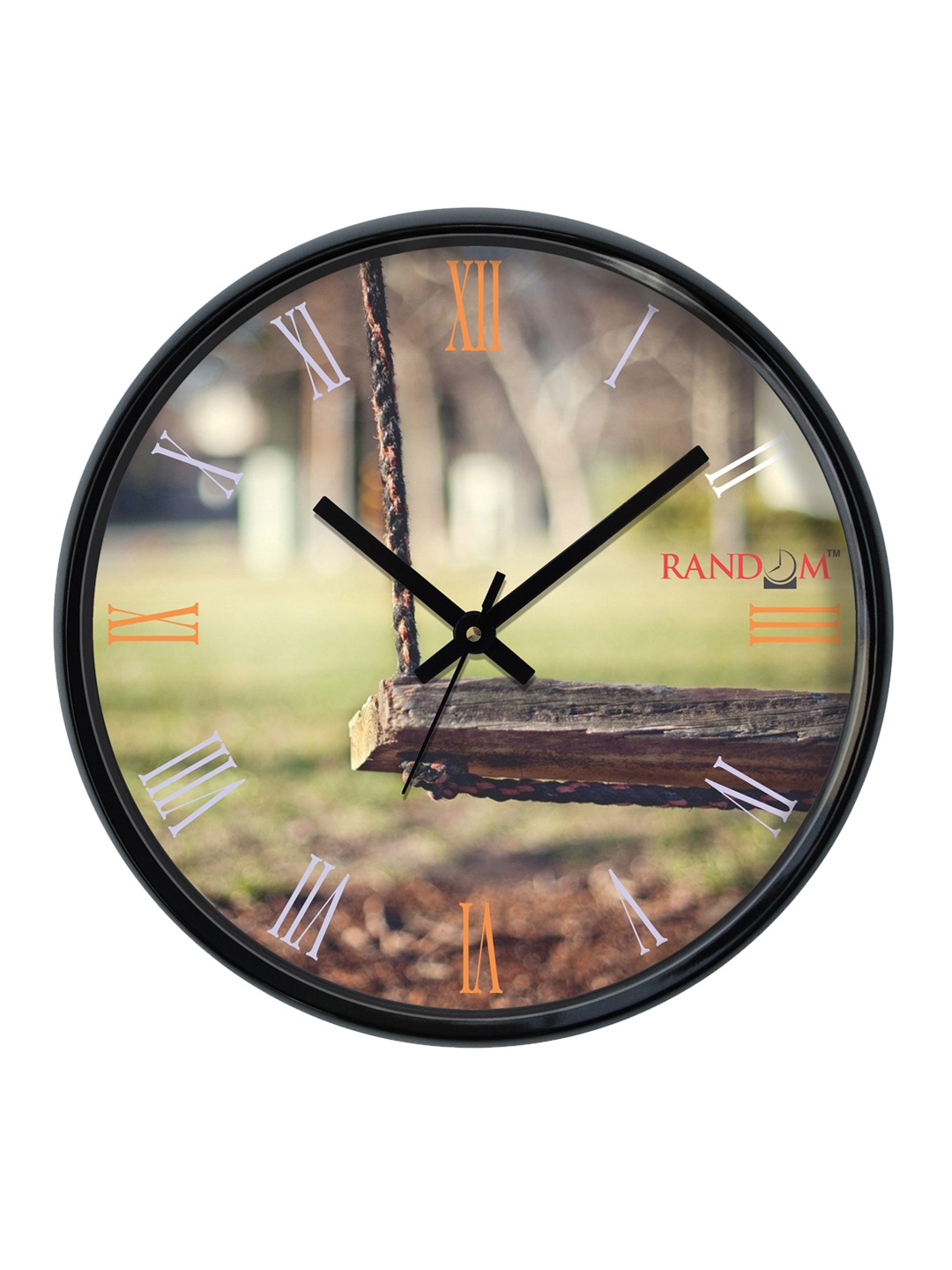 

RANDOM Multicoloured Round Printed Analogue Wall Clock, Multi
