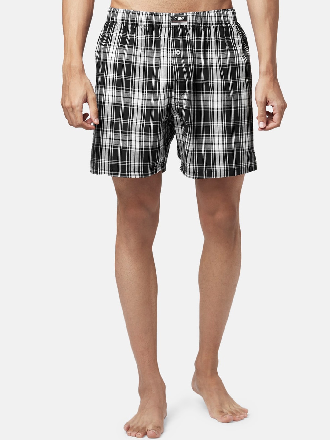 

Ajile by Pantaloons Men Blue & White Printed Pure Cotton Boxers, Black
