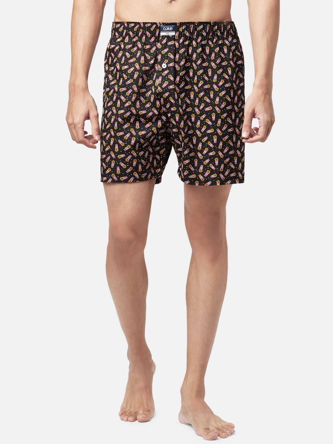 

Ajile by Pantaloons Men Black & Red Printed Pure Cotton Boxers 8905685184248