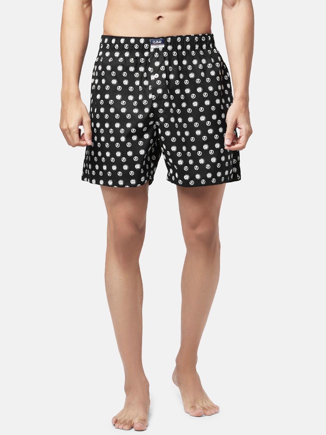 

Ajile by Pantaloons Men Black Printed Pure Cotton Boxers