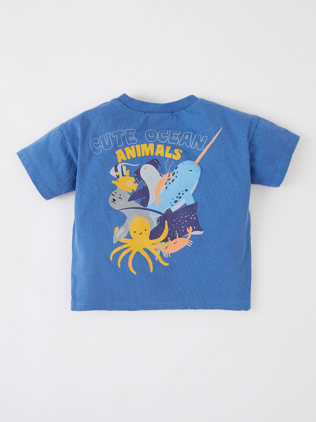 

DeFacto Boys Blue Graphic Printed Pure Cotton T-shirt