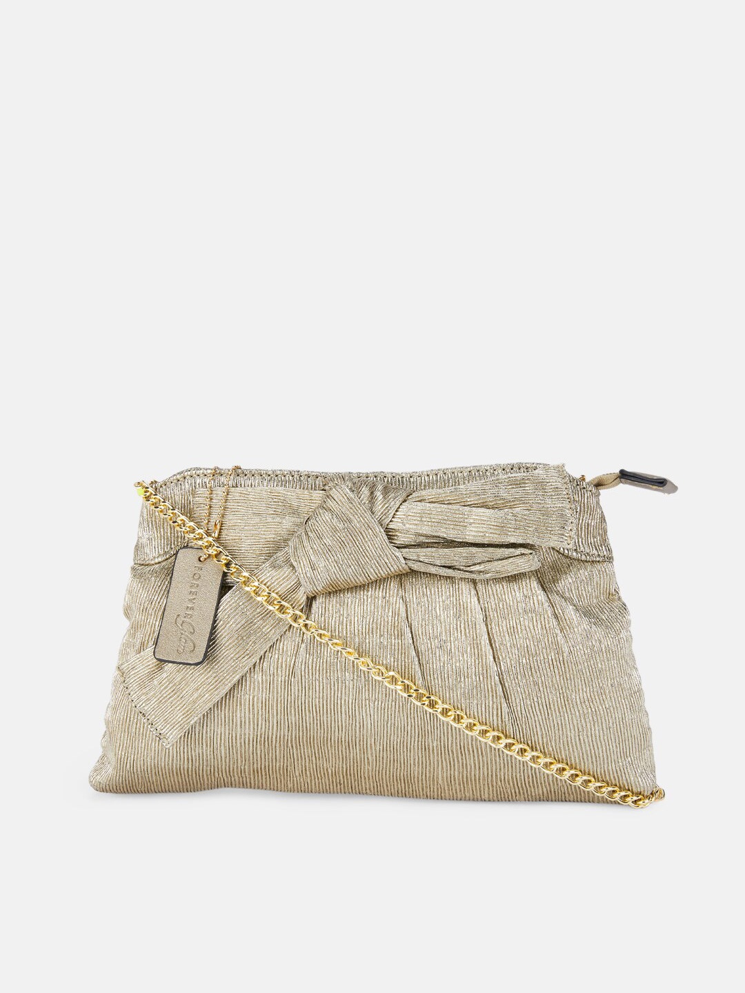 

Forever Glam by Pantaloons Gold-Toned Embellished Swagger Sling Bag