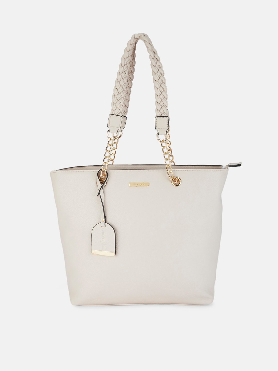 

Forever Glam by Pantaloons Beige Structured Shoulder Bag