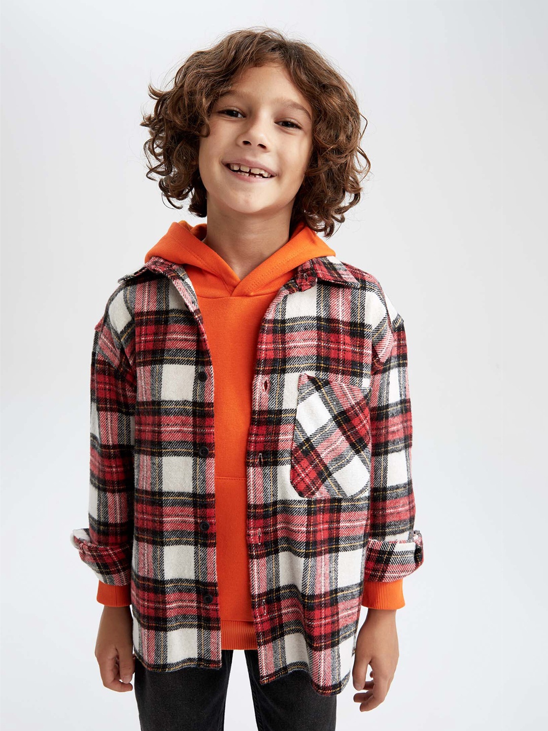 

DeFacto Boys Red Tartan Checks Checked Casual Shirt