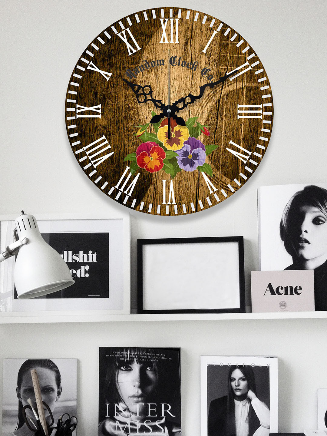 

RANDOM Brown & Beige Dial Round 36.8 cm Analogue Wooden Wall Clock