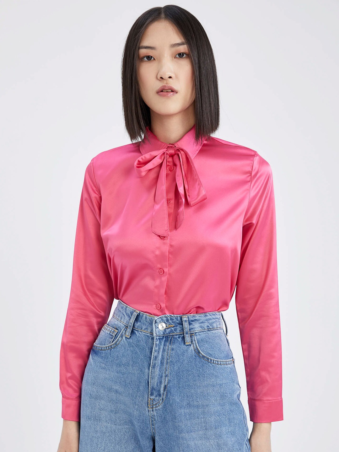 

DeFacto Women Casual Solid Shirt, Na