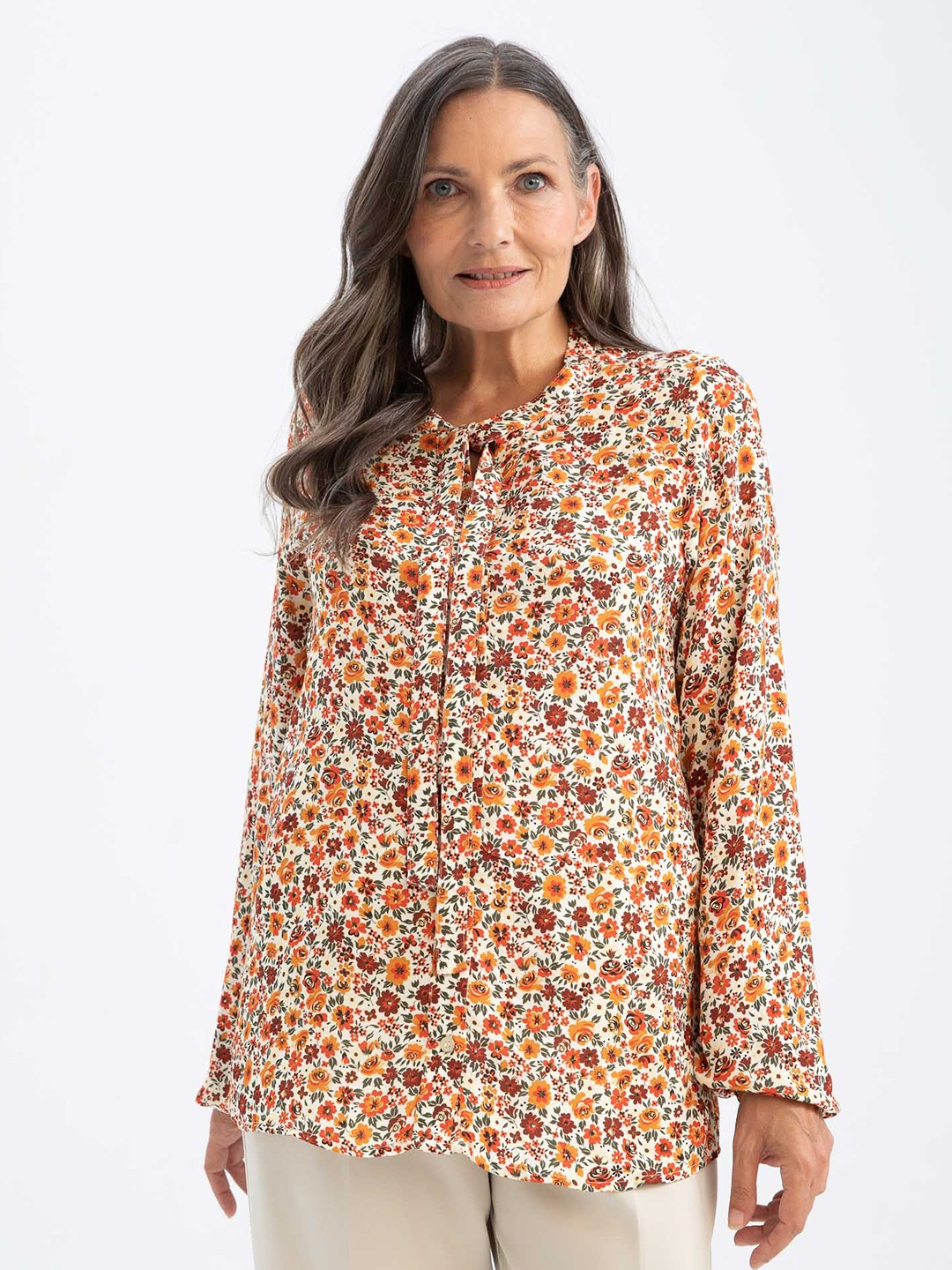 

DeFacto Women Floral Printed Casual Shirt, Pink