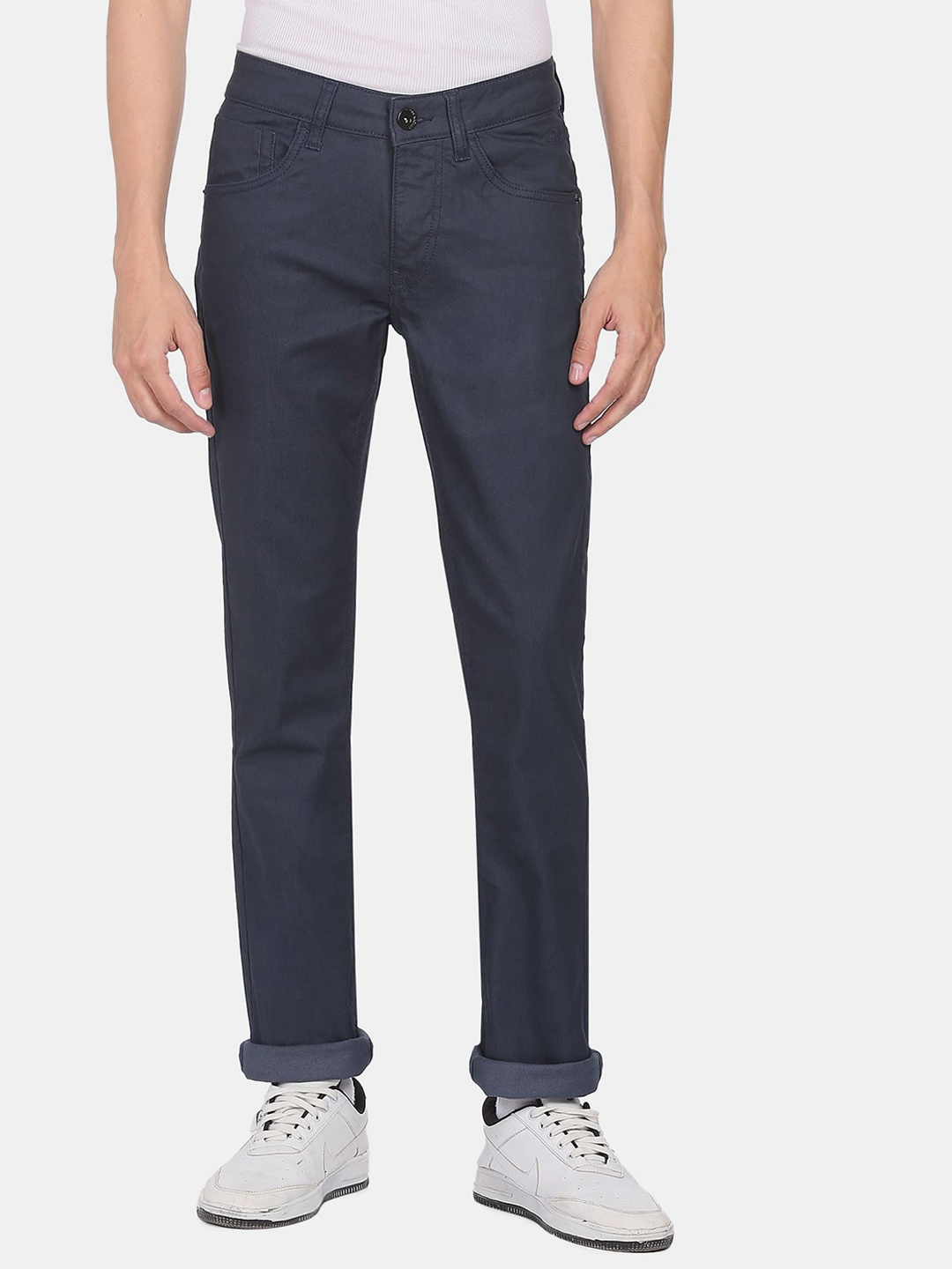 

Flying Machine Men Navy Blue Slim Fit Low-Rise Cotton Jeans