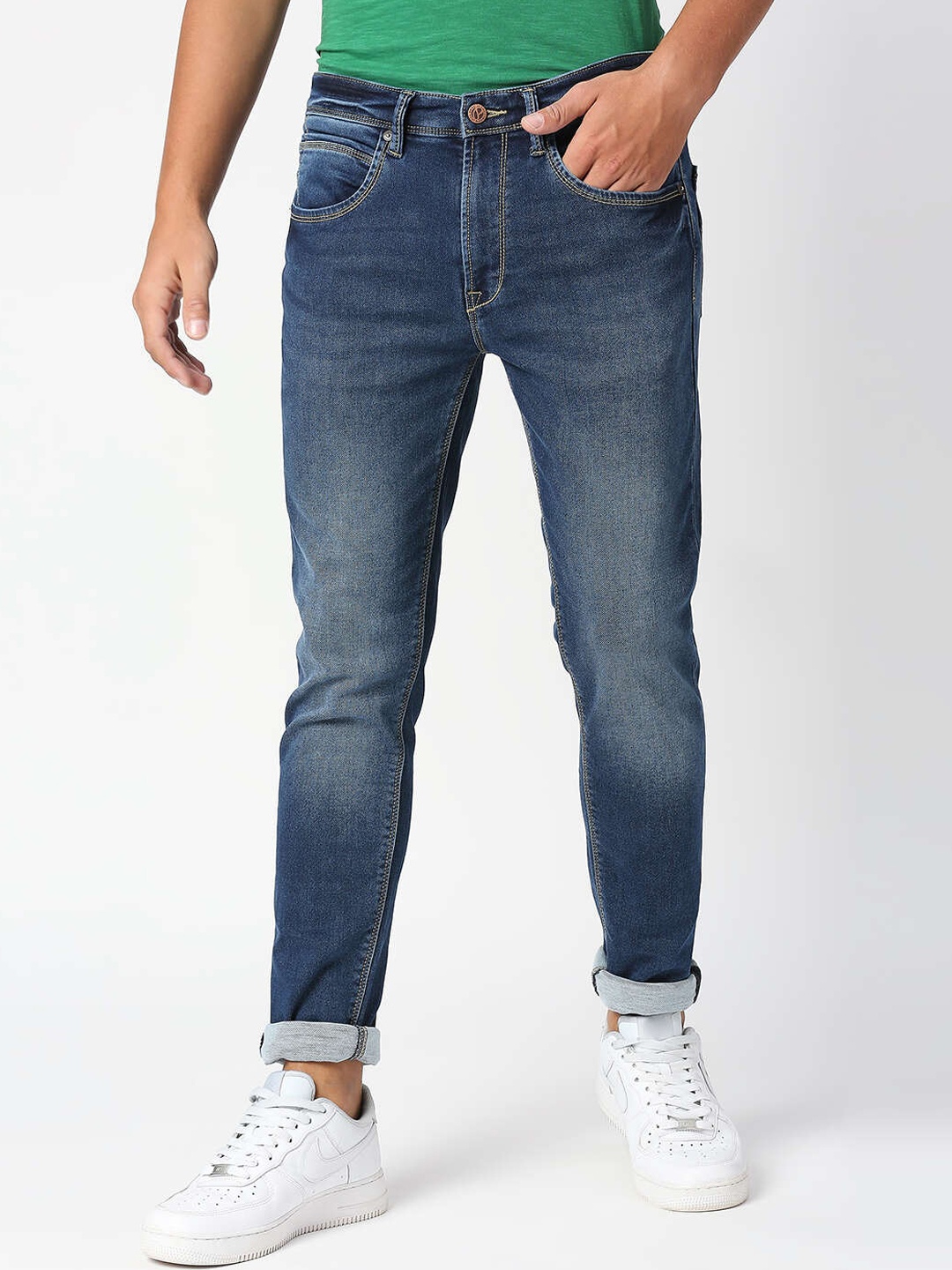 

Pepe Jeans Men Blue Skinny Fit Light Fade Cotton Stretchable Jeans