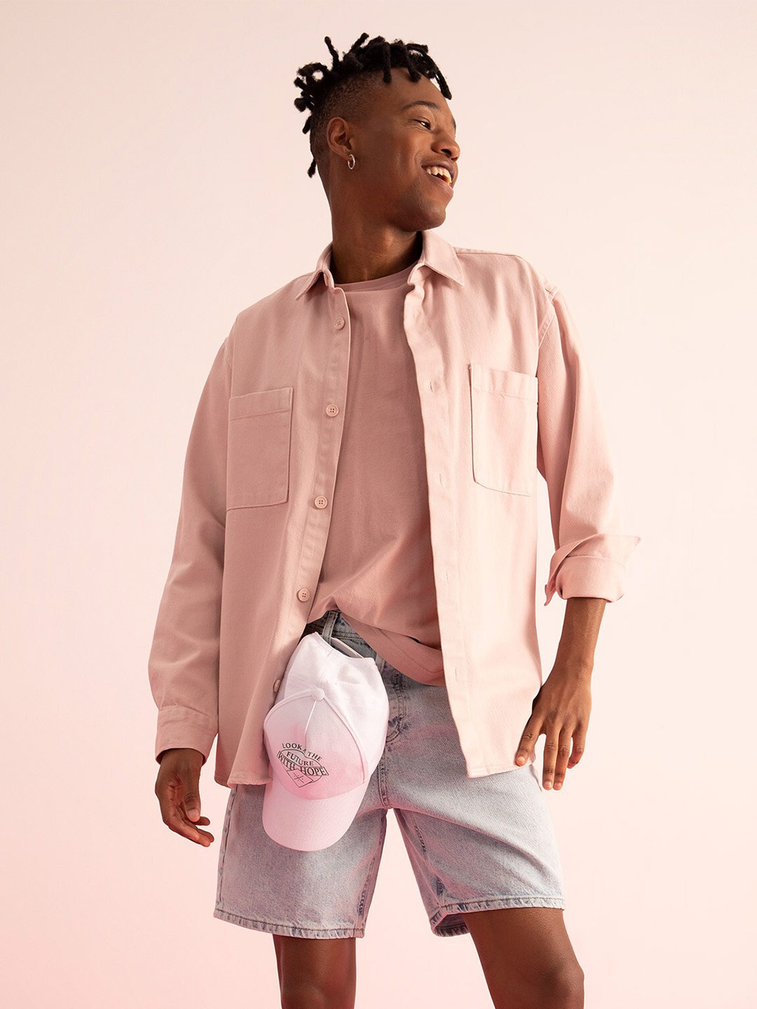 

DeFacto Men Pink Striped Cotton Casual Shirt