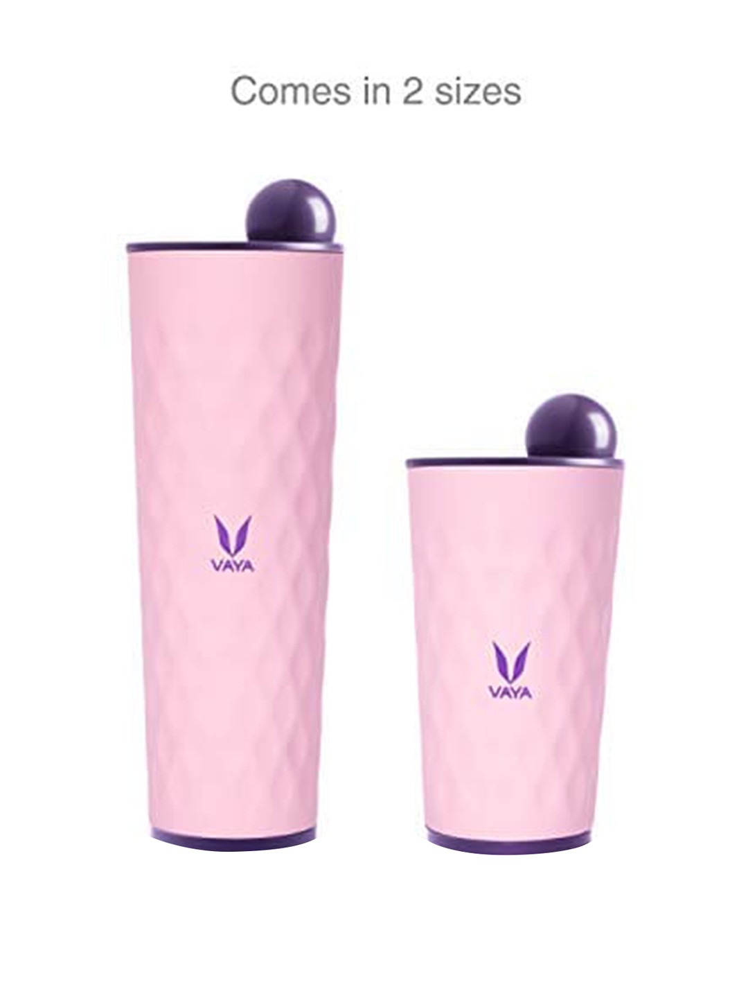 

Vaya Pink Textured Stainless Steel Water Bottle With Lid 600 ml