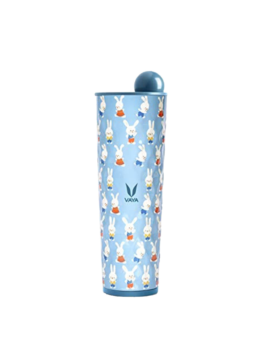 

Vaya Blue Printed Stainless Steel Water Bottle With Lid 600ml