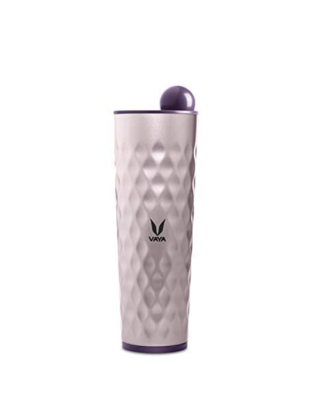 

Vaya Purple Textured Stainless Steel Water Bottle With Lid 600 ml