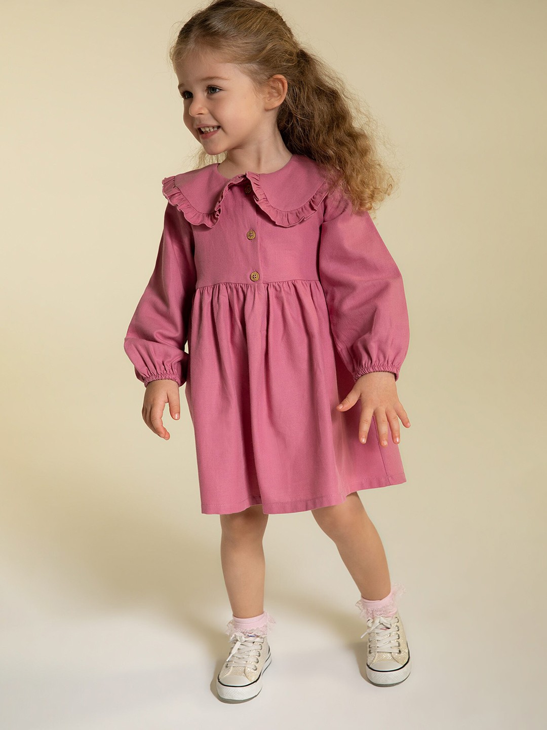 

DeFacto Girls Rose Solid Fit & Flare Dress