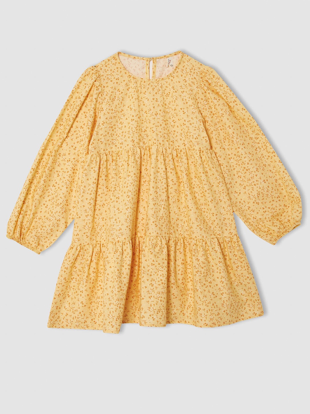 

DeFacto Girls Yellow A-Line Cotton Dress