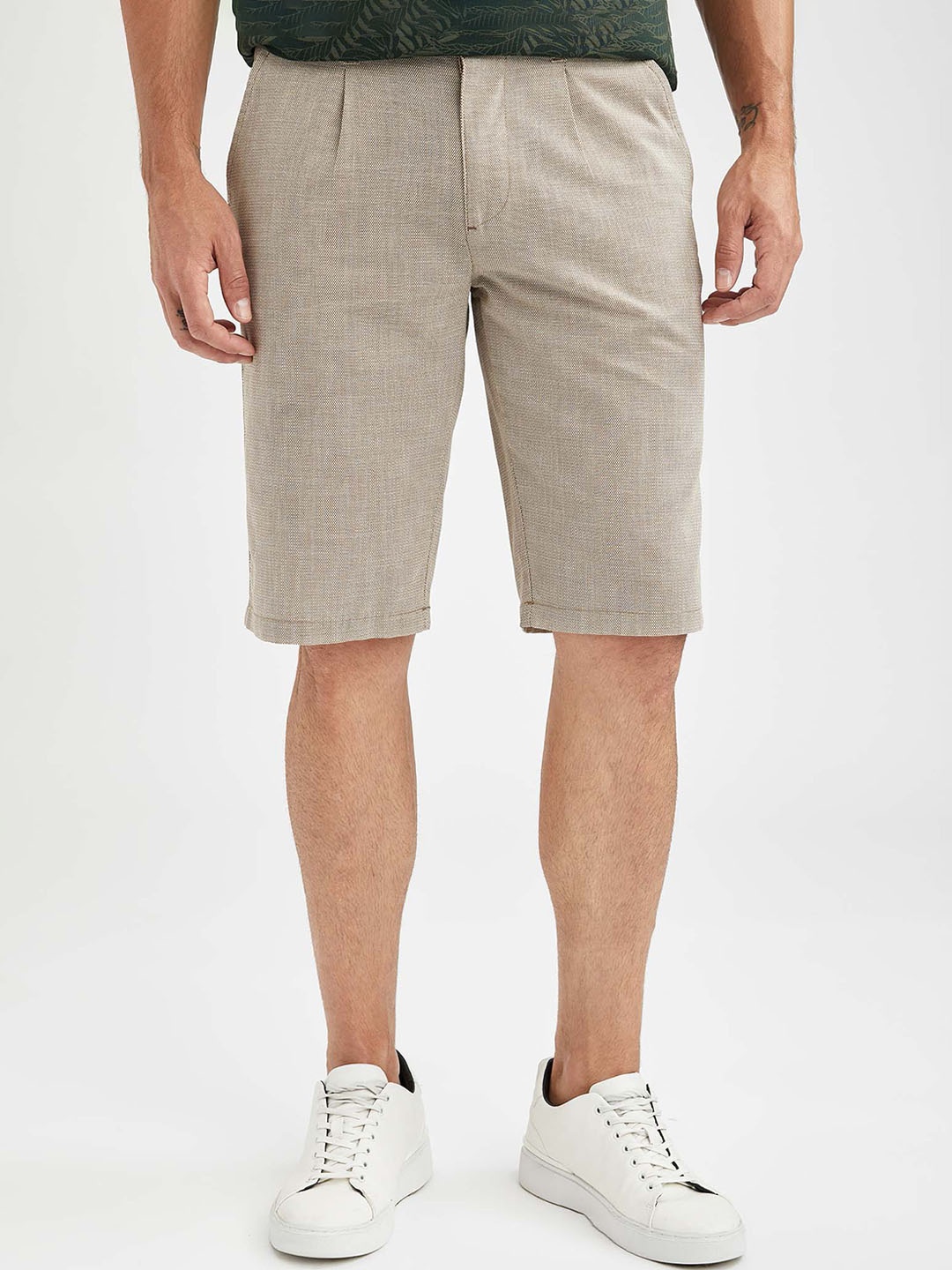 

DeFacto Men Beige Cotton Shorts