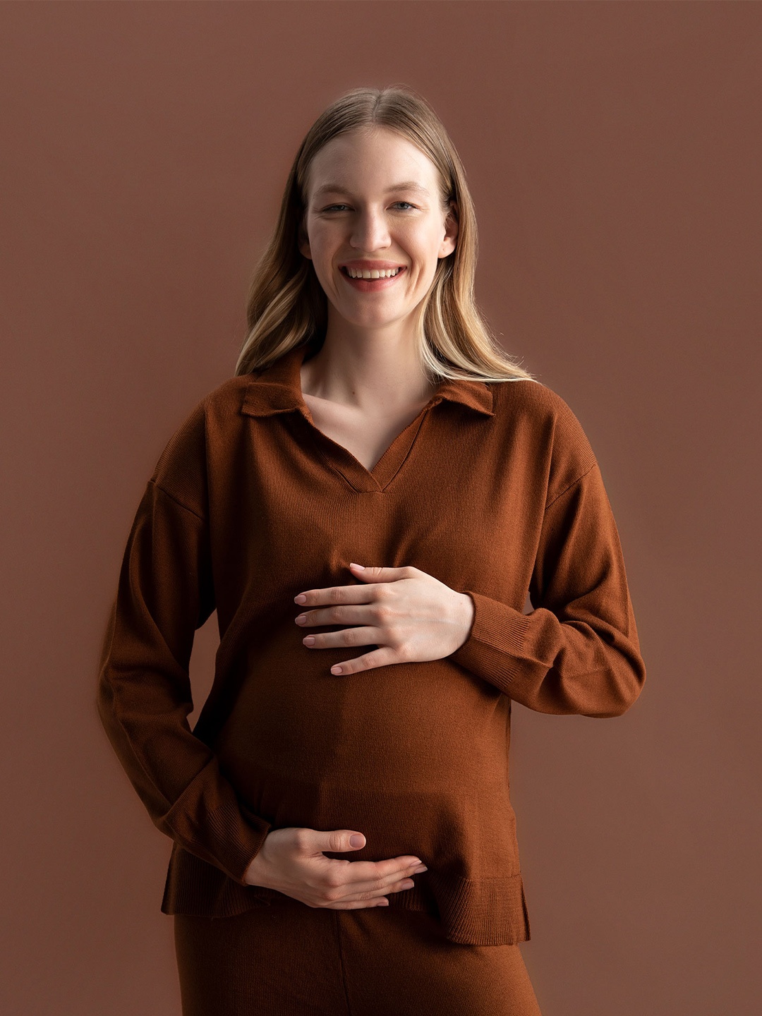 

DeFacto Women Beige Long Sleeves Acrylic Top