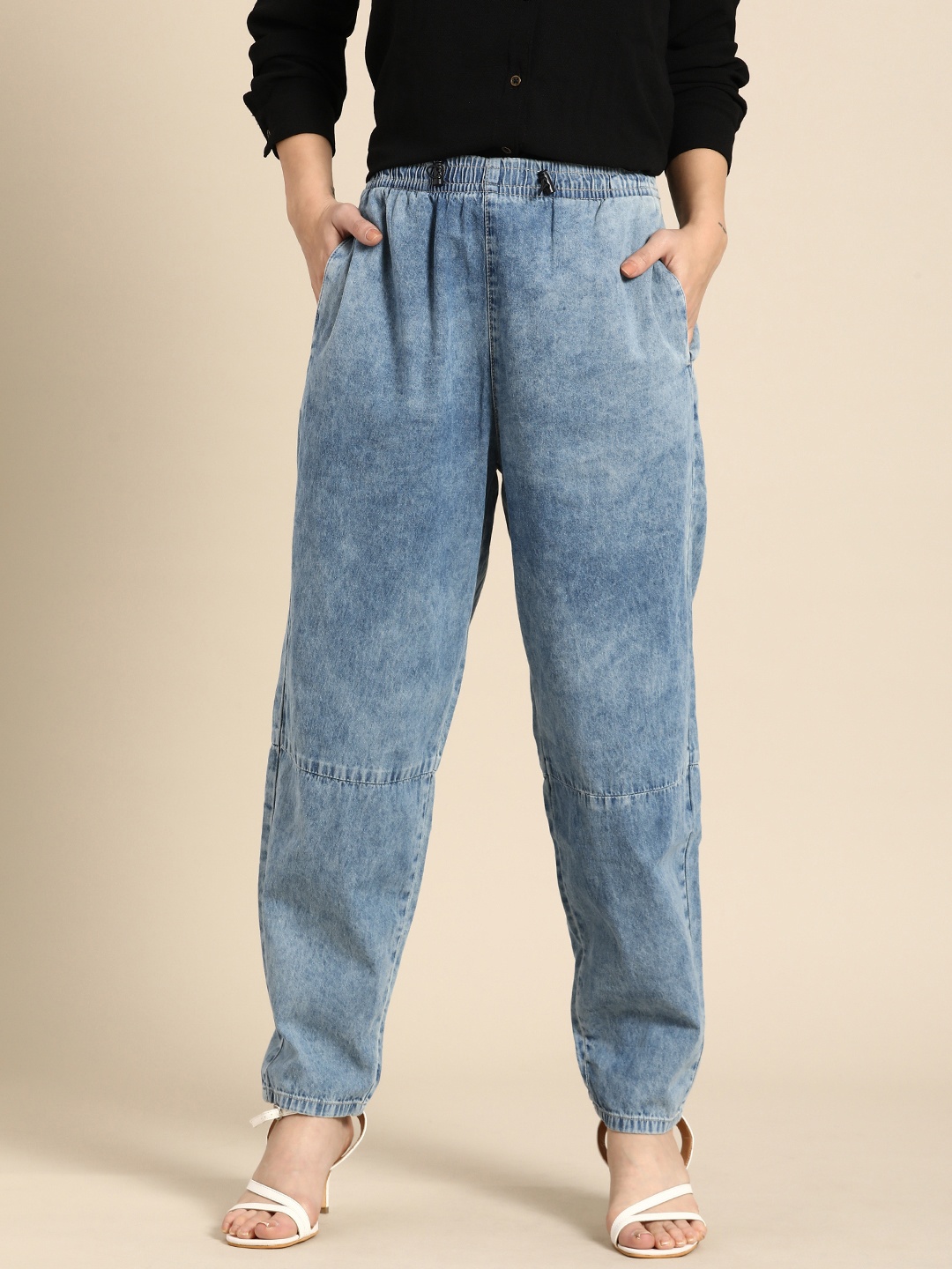 

all about you Women Blue Jogger Light Fade Jeans