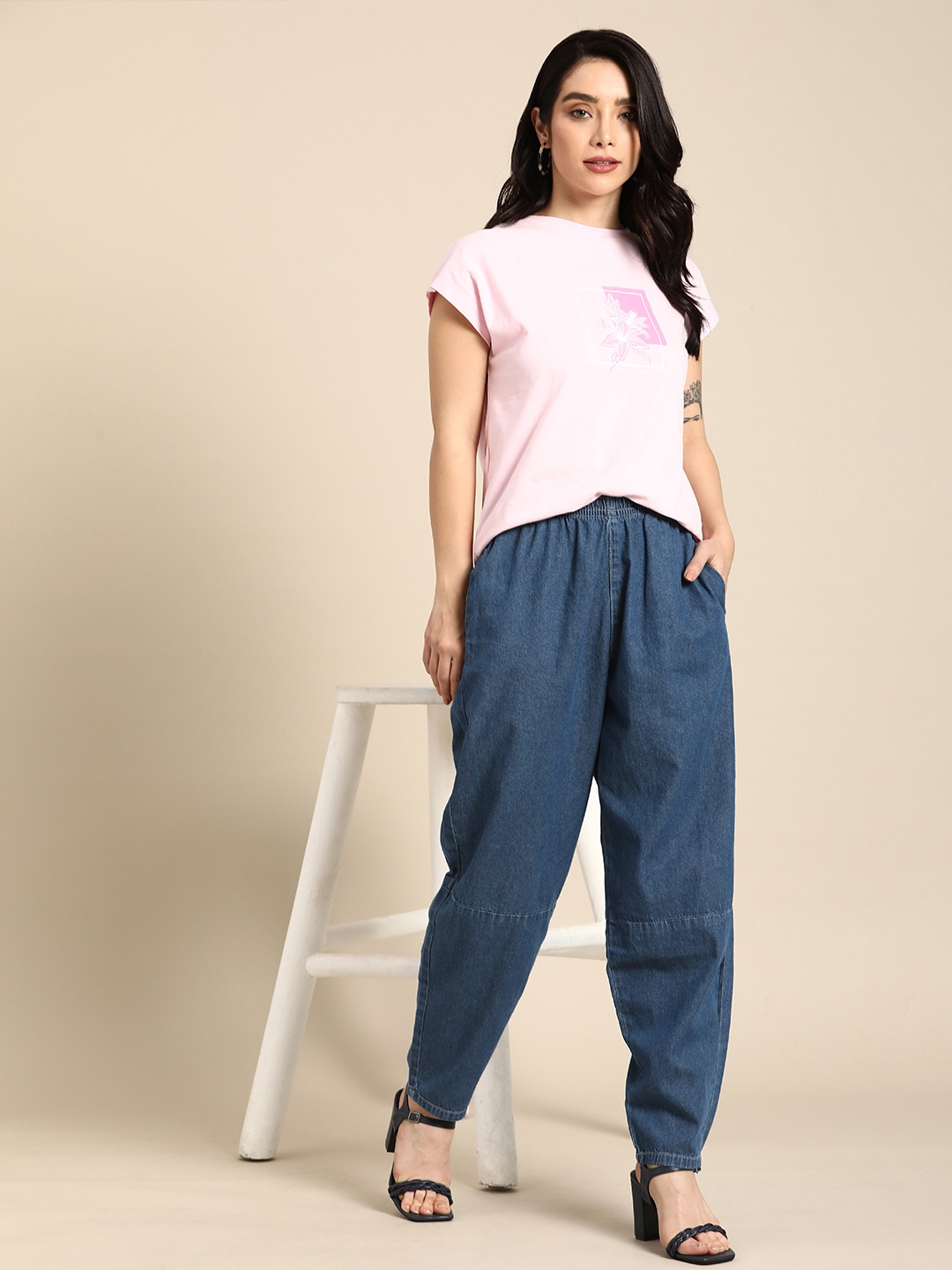 

all about you Women Blue Cotton Jogger