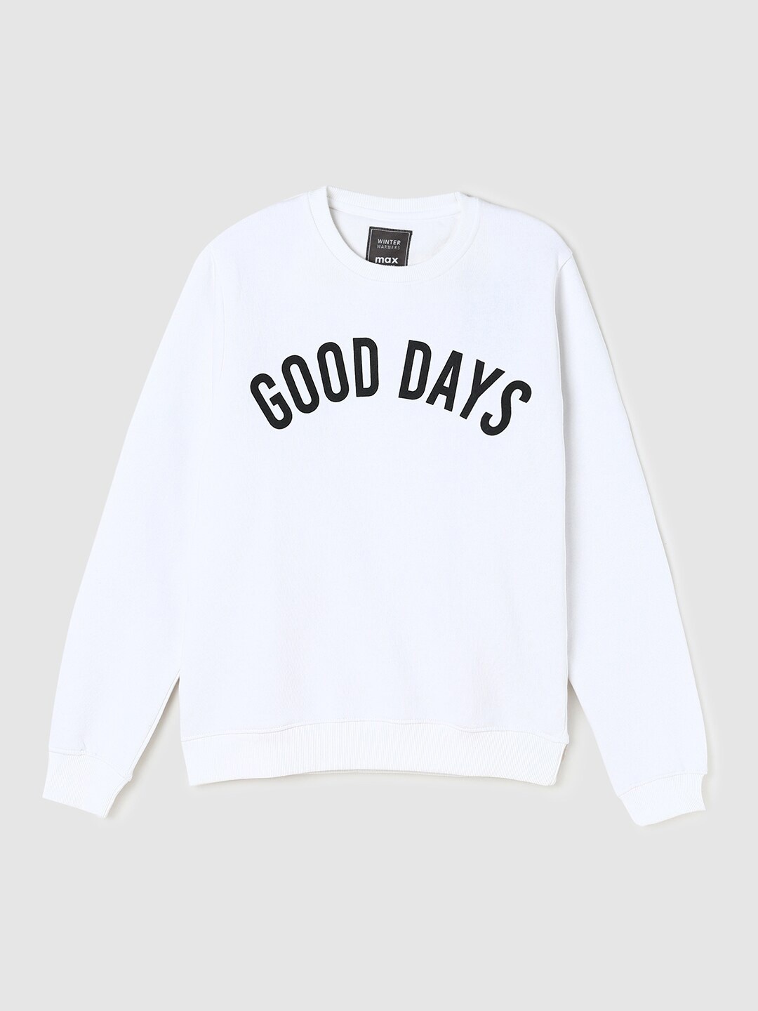 

max Boys Printed Sweatshirt, White