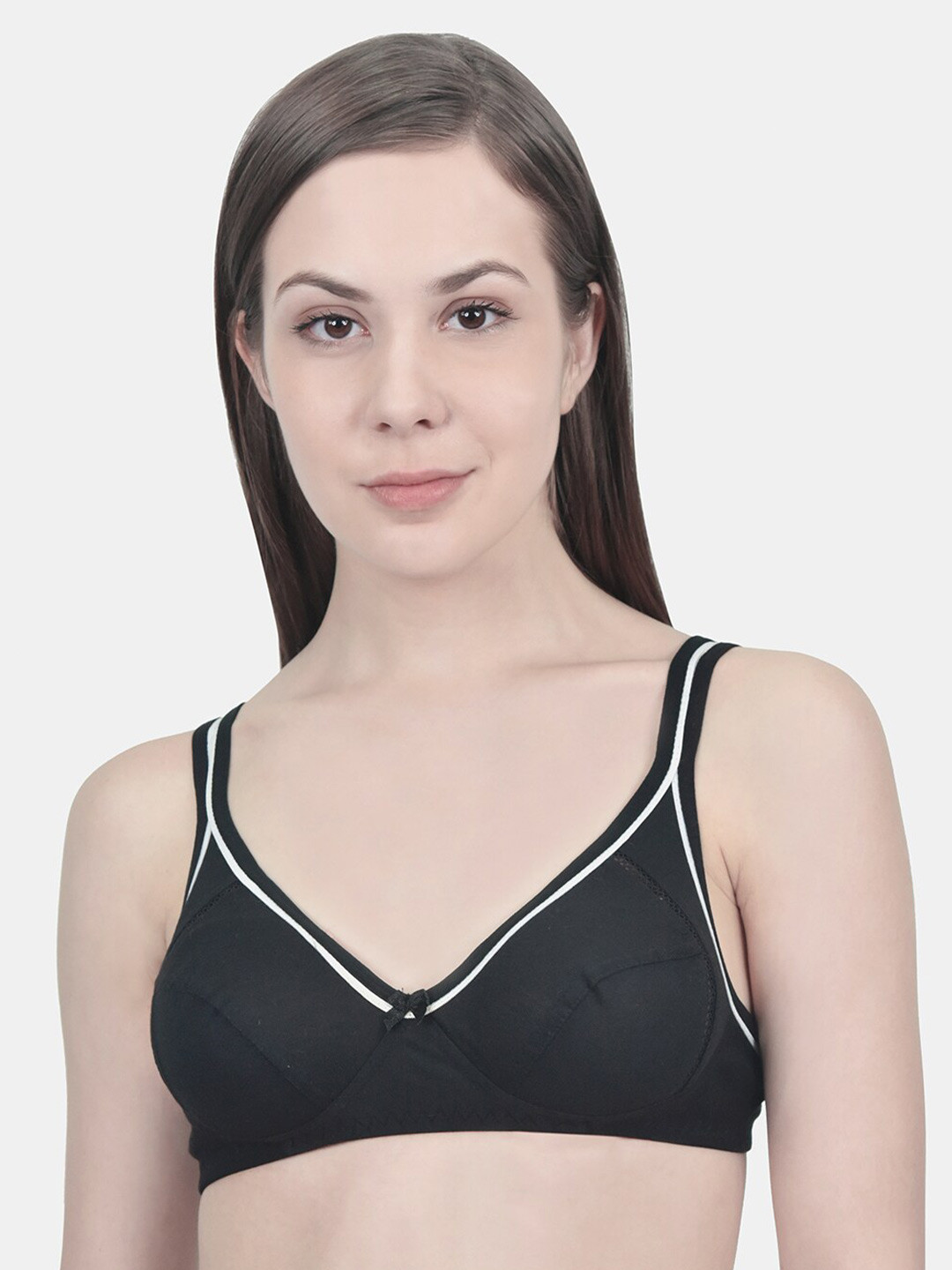

Innocence Black & White Non Padded Non Wired Cotton Bra