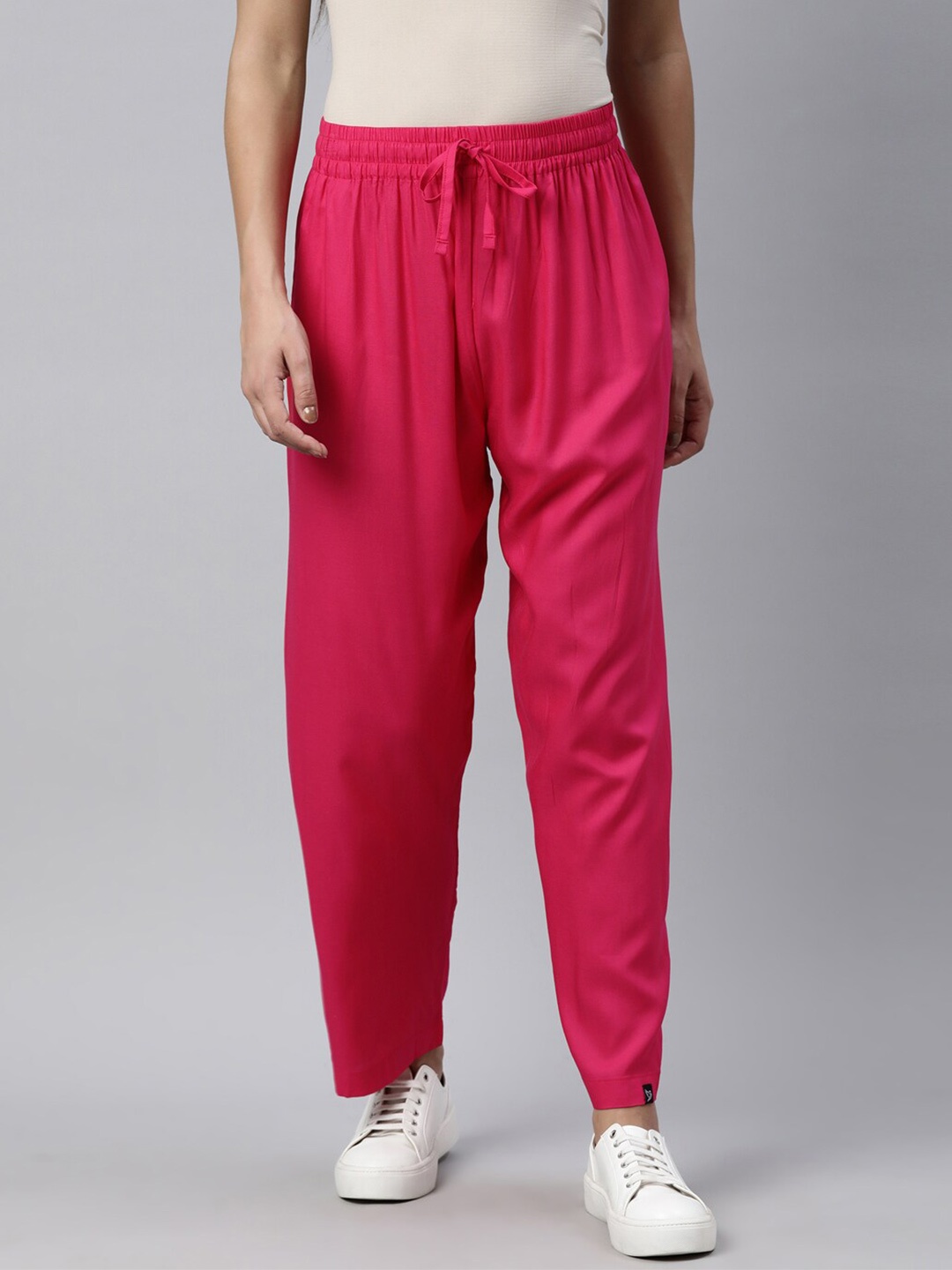 

TWIN BIRDS Women Relaxed Fit Palazzos, Pink