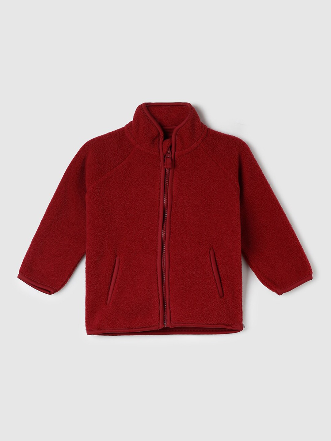 

max Girls Maroon Solid Bomber Jacket