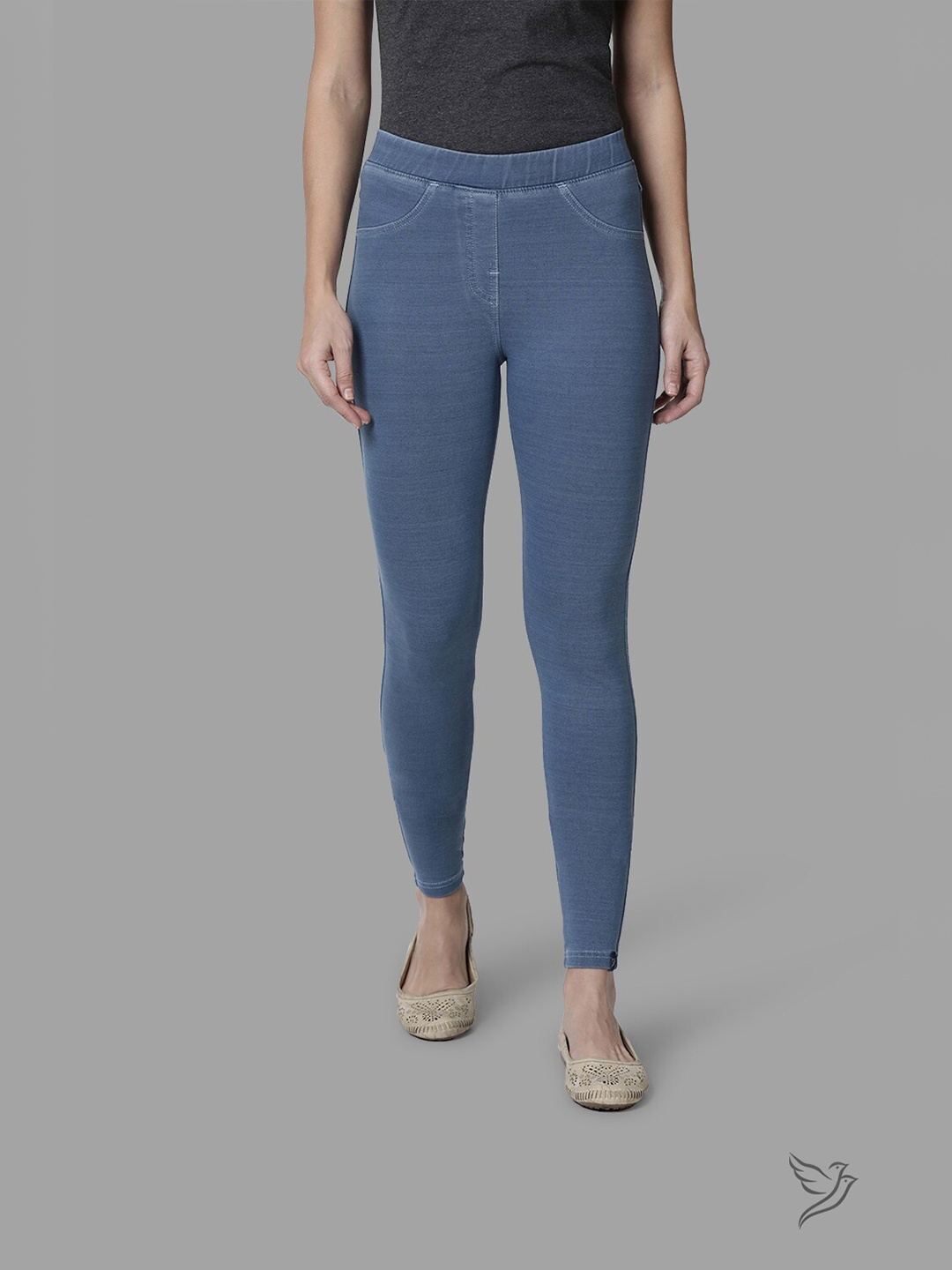 

TWIN BIRDS Women Blue Solid Denim Jeggings