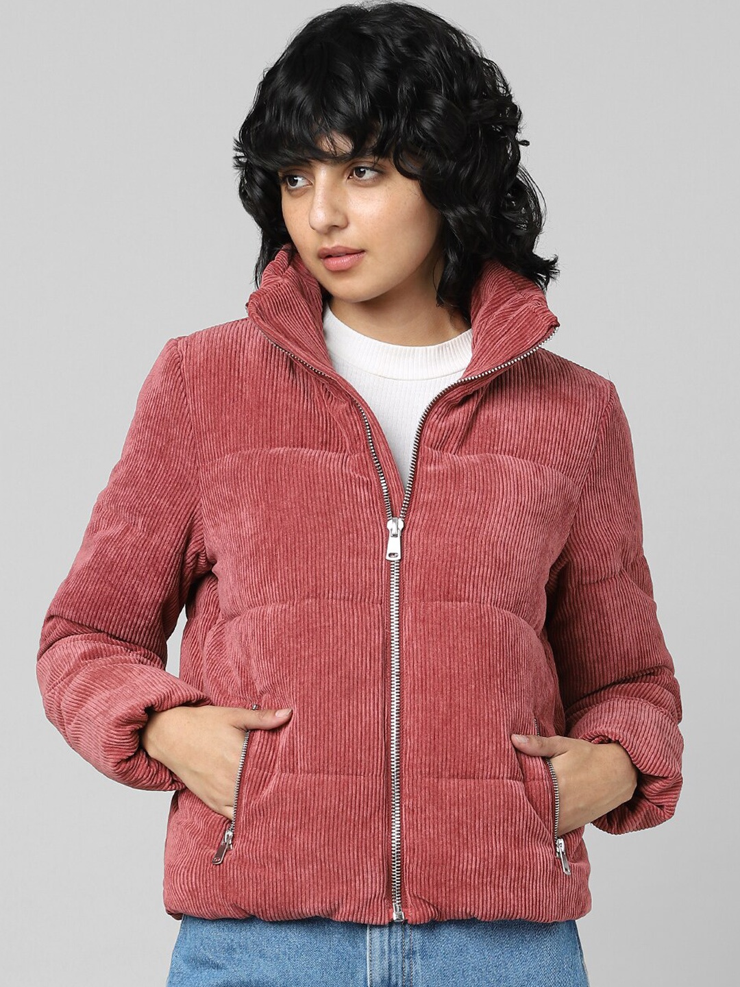 

ONLY Women Pink Padded Jacket