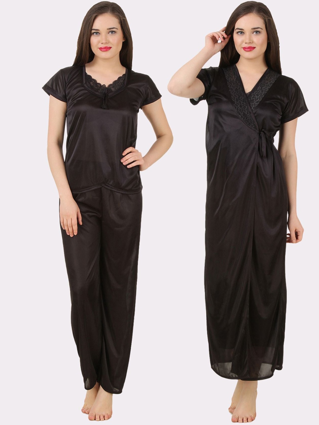 

Fasense Women Black Night suit