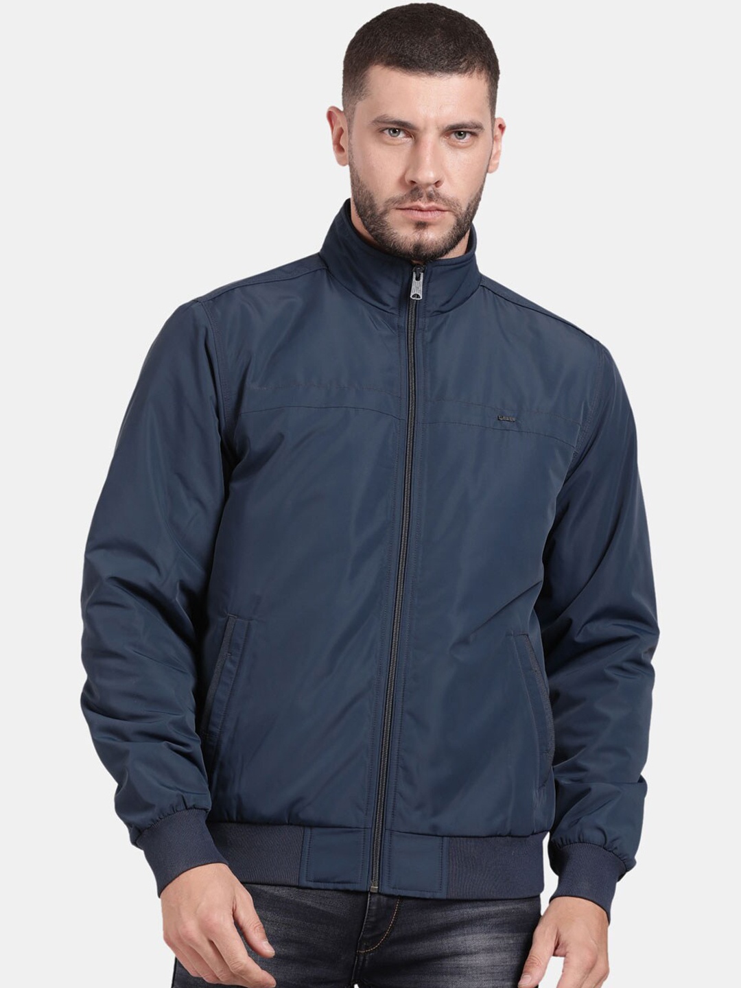 

t-base Men Blue Windcheater Bomber Jacket