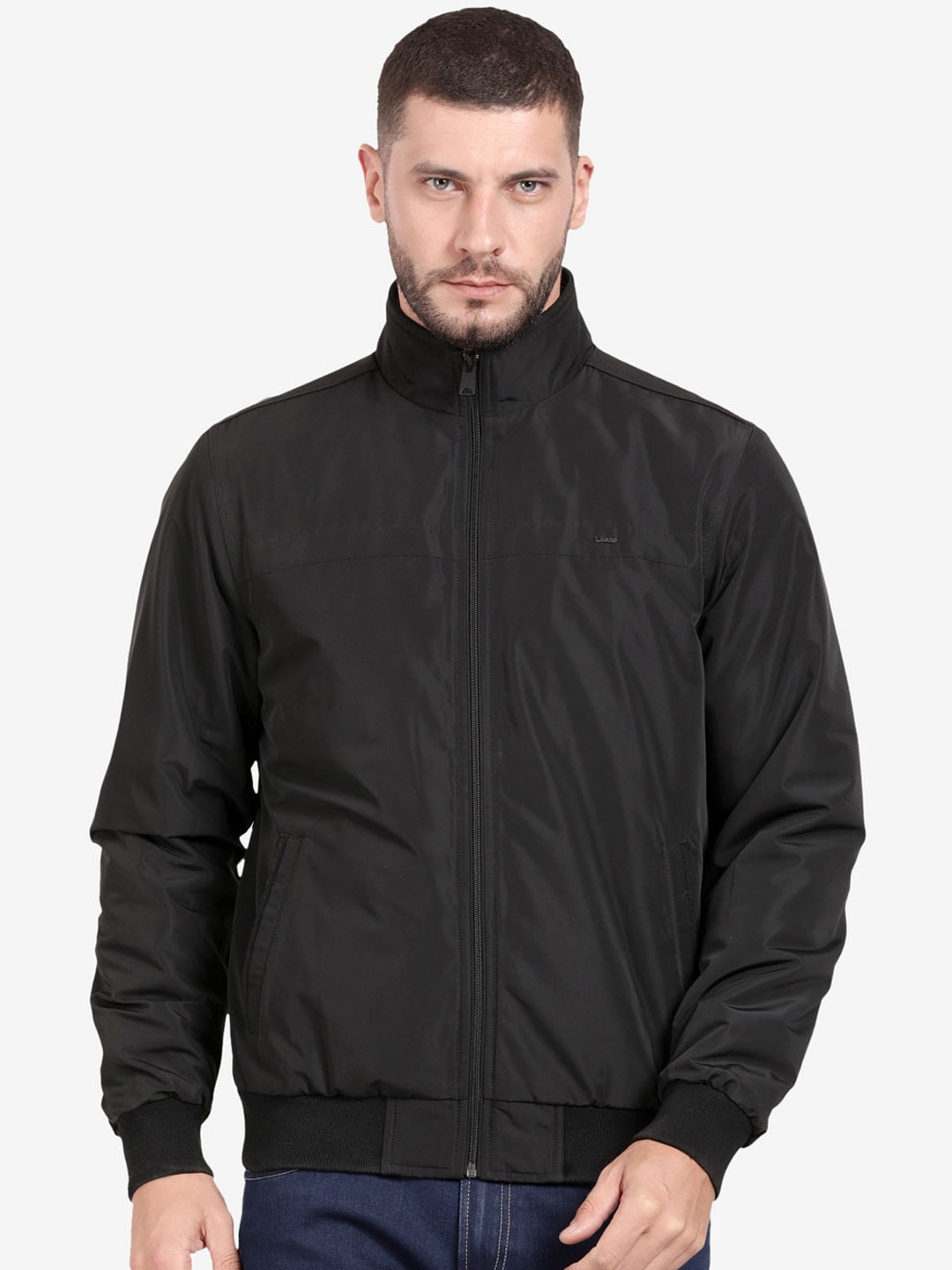 

t-base Men Black Windcheater Bomber Jacket
