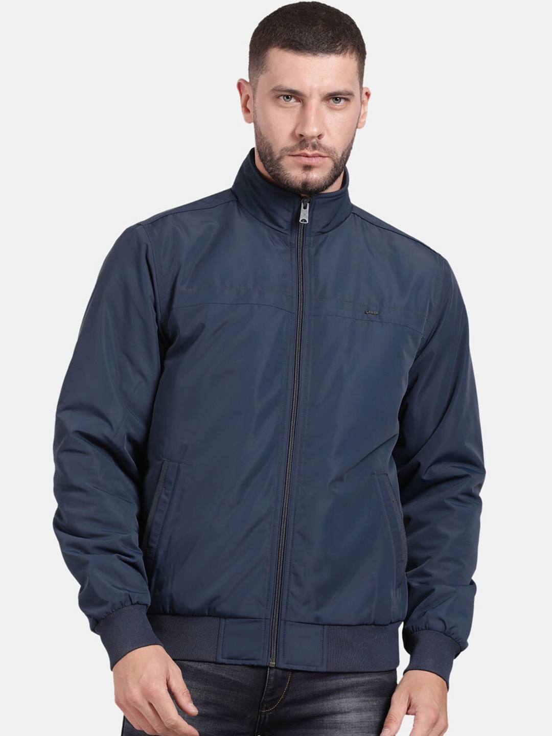 

t-base Men Blue Windcheater Bomber Jacket