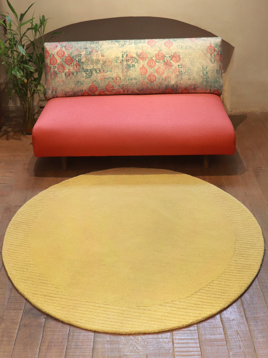 

ZEBA Yellow Solid Pure Woolen Carpet