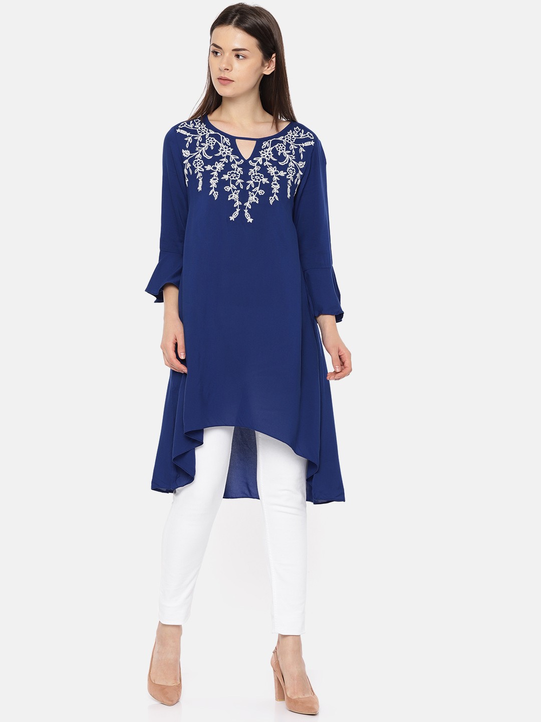 

AND Blue Embroidered Tunic