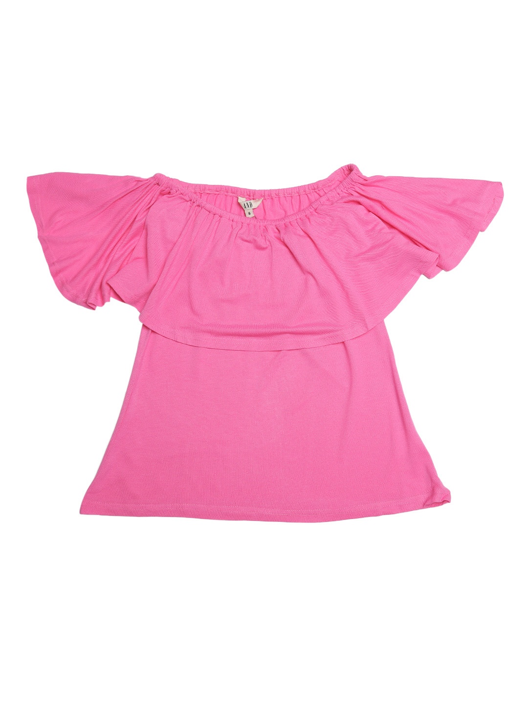 

AND Women Pink Solid Bardot Top