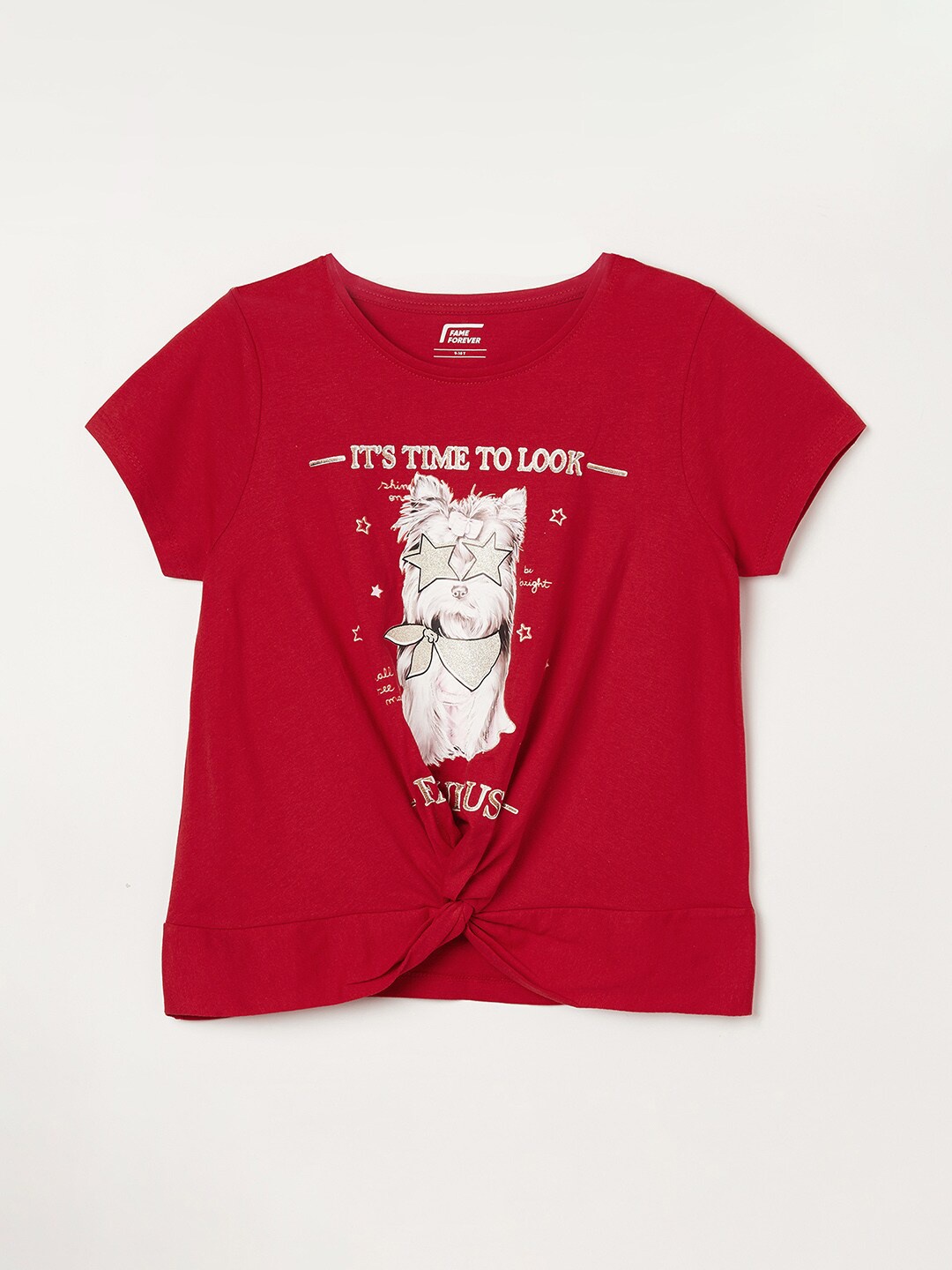 

Fame Forever by Lifestyle Girls Red Printed Cotton T-shirt