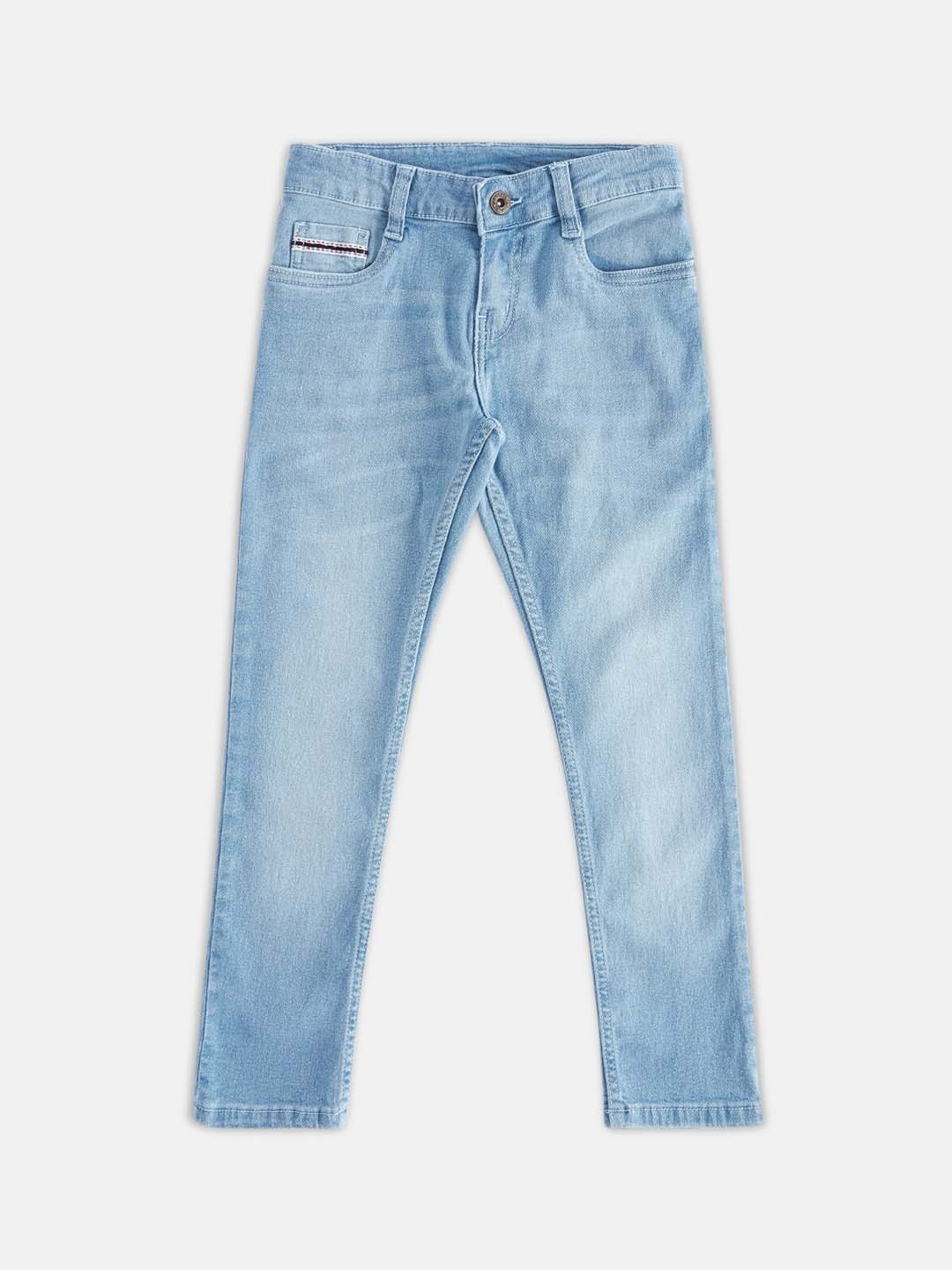 

Pantaloons Junior Boys Blue Light Fade Cotton Jeans