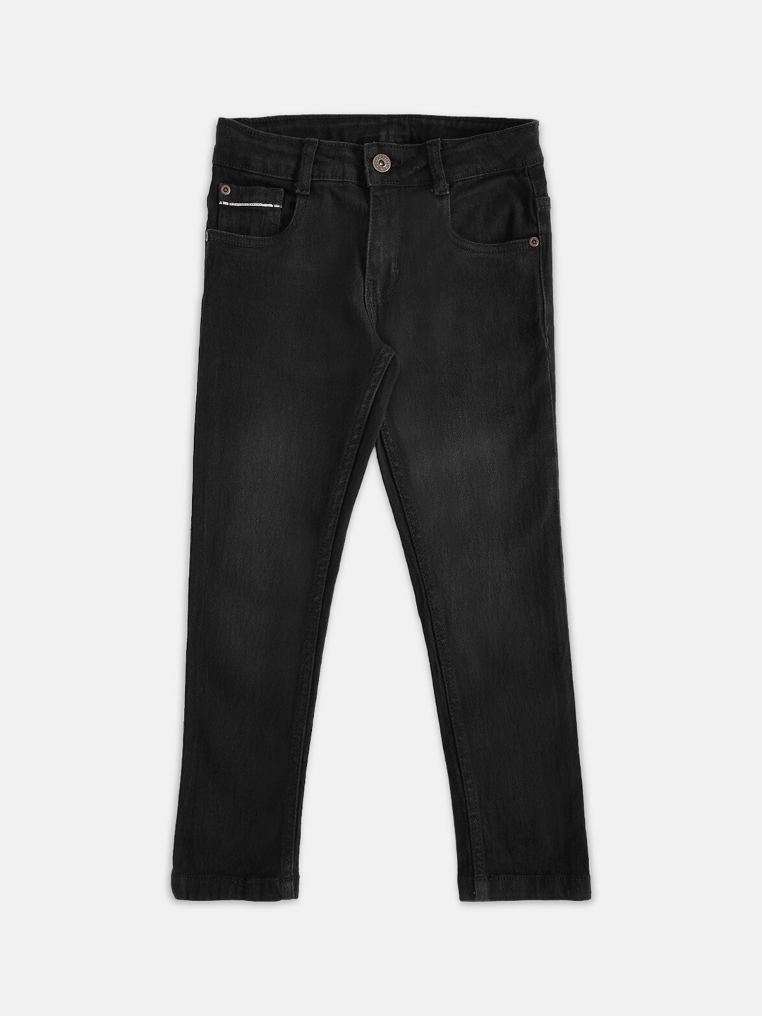 

Pantaloons Junior Boys Black Light Fade Cotton Jeans