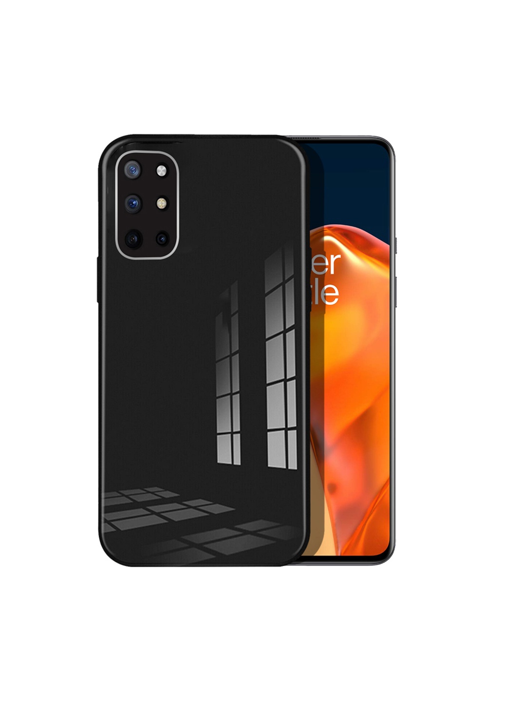 

Karwan Black Solid OnePlus 9R 5G Back Case