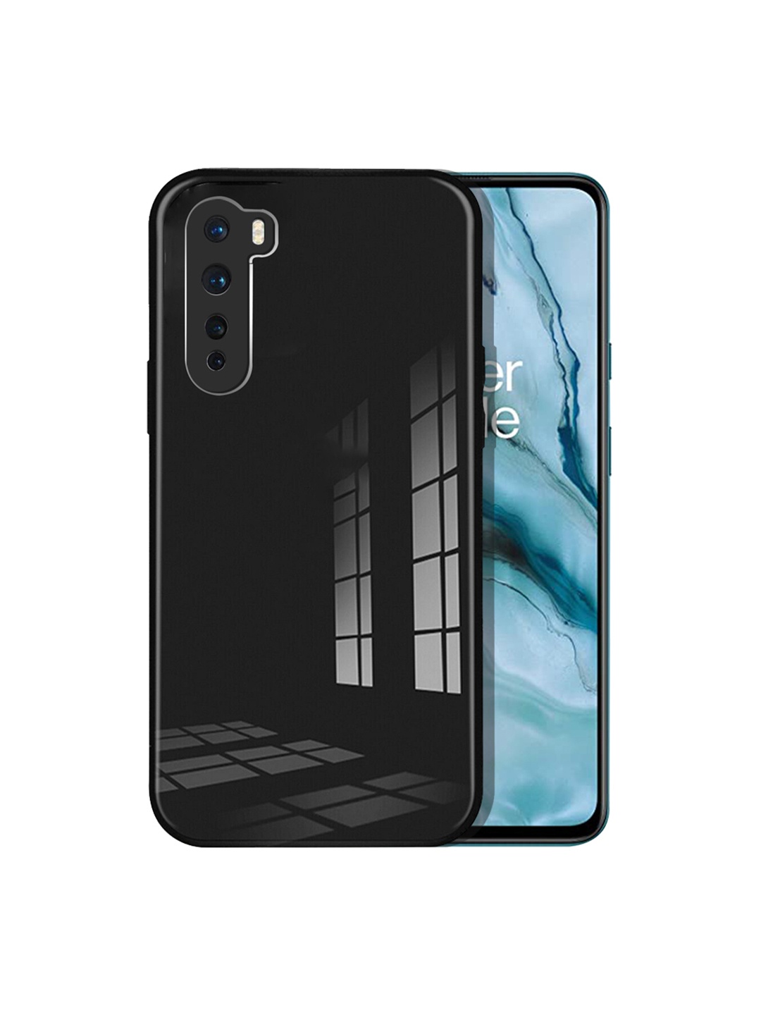 

Karwan Black Solid One Plus Nord Phone Back Case
