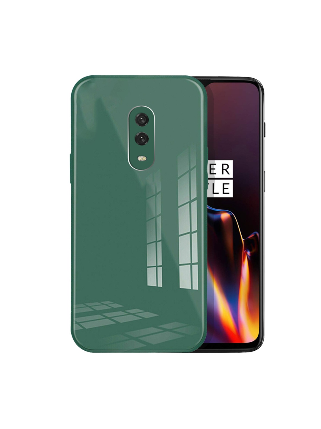 

Karwan Green Solid OnePlus 7 Back Cover