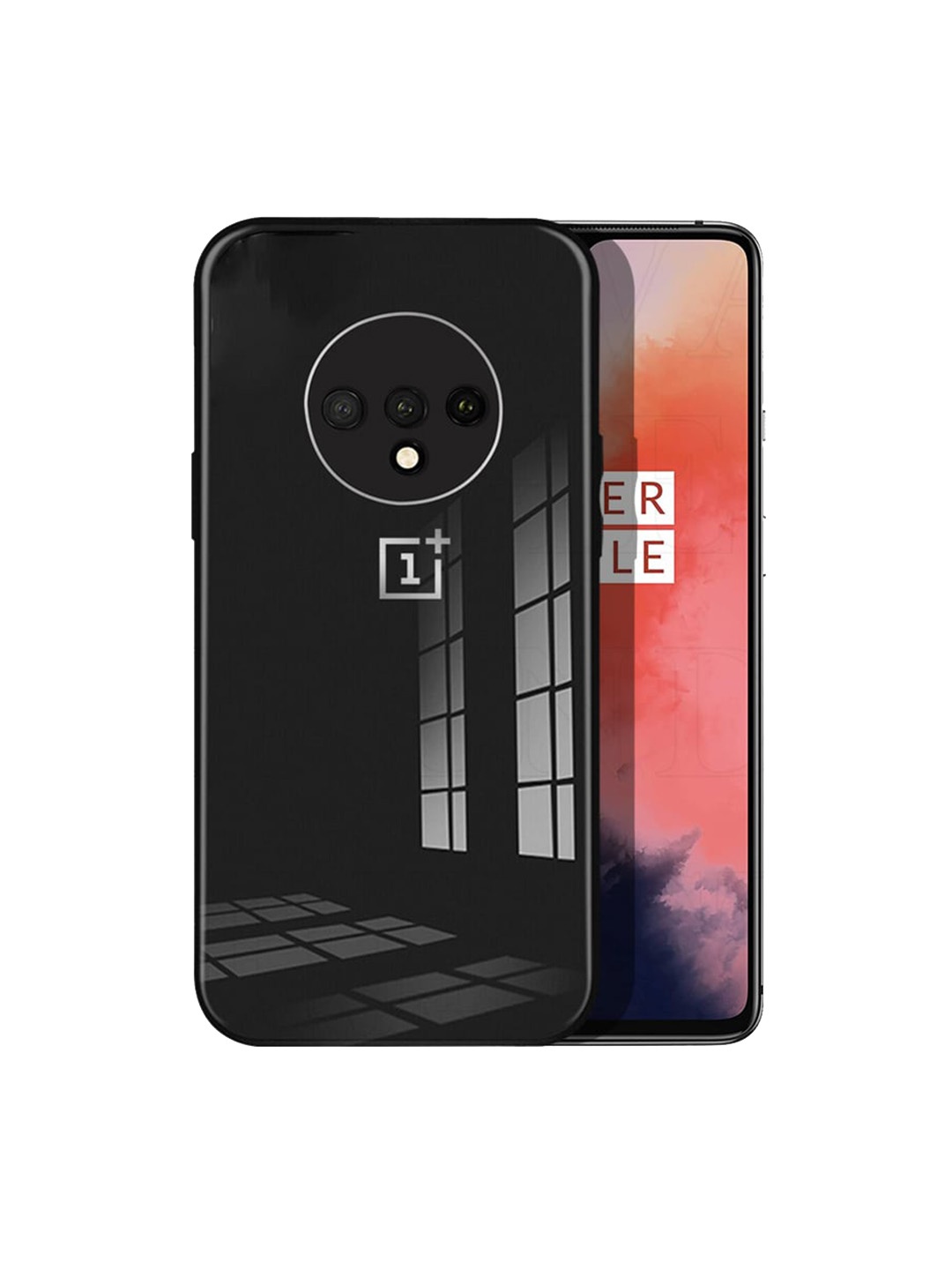 

Karwan Black Solid OnePlus 7T Back Case