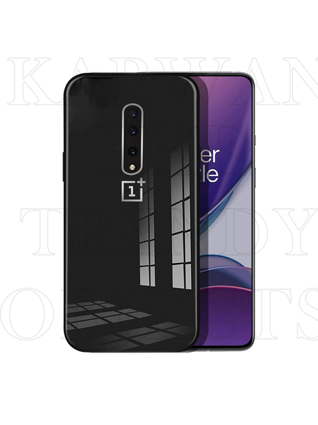 

Karwan Black Solid OnePlus 8 Back Cover