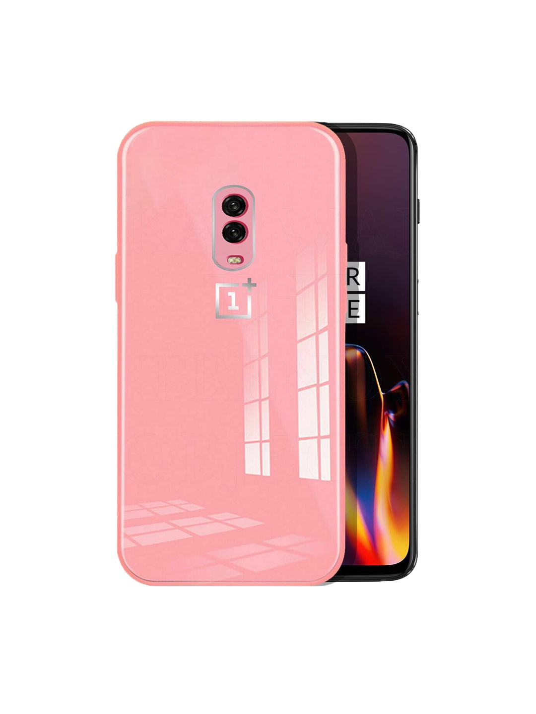 

Karwan Pink Solid Polycarbonate OnePlus 6T Phone Back Case