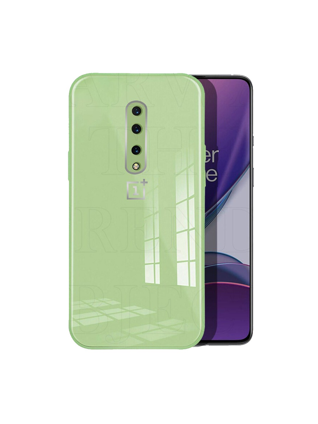 

Karwan Light Green Solid Shock Proof OnePlus 8 Back Cover