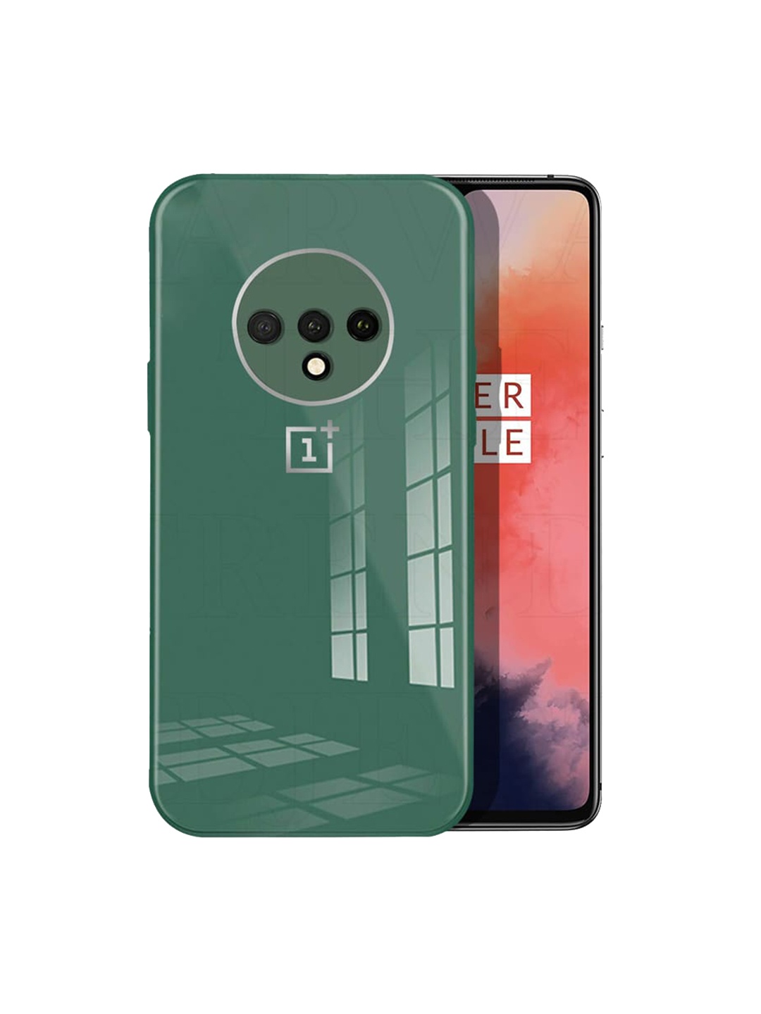 

Karwan Dark Green Solid Back Cover for OnePlus 7T