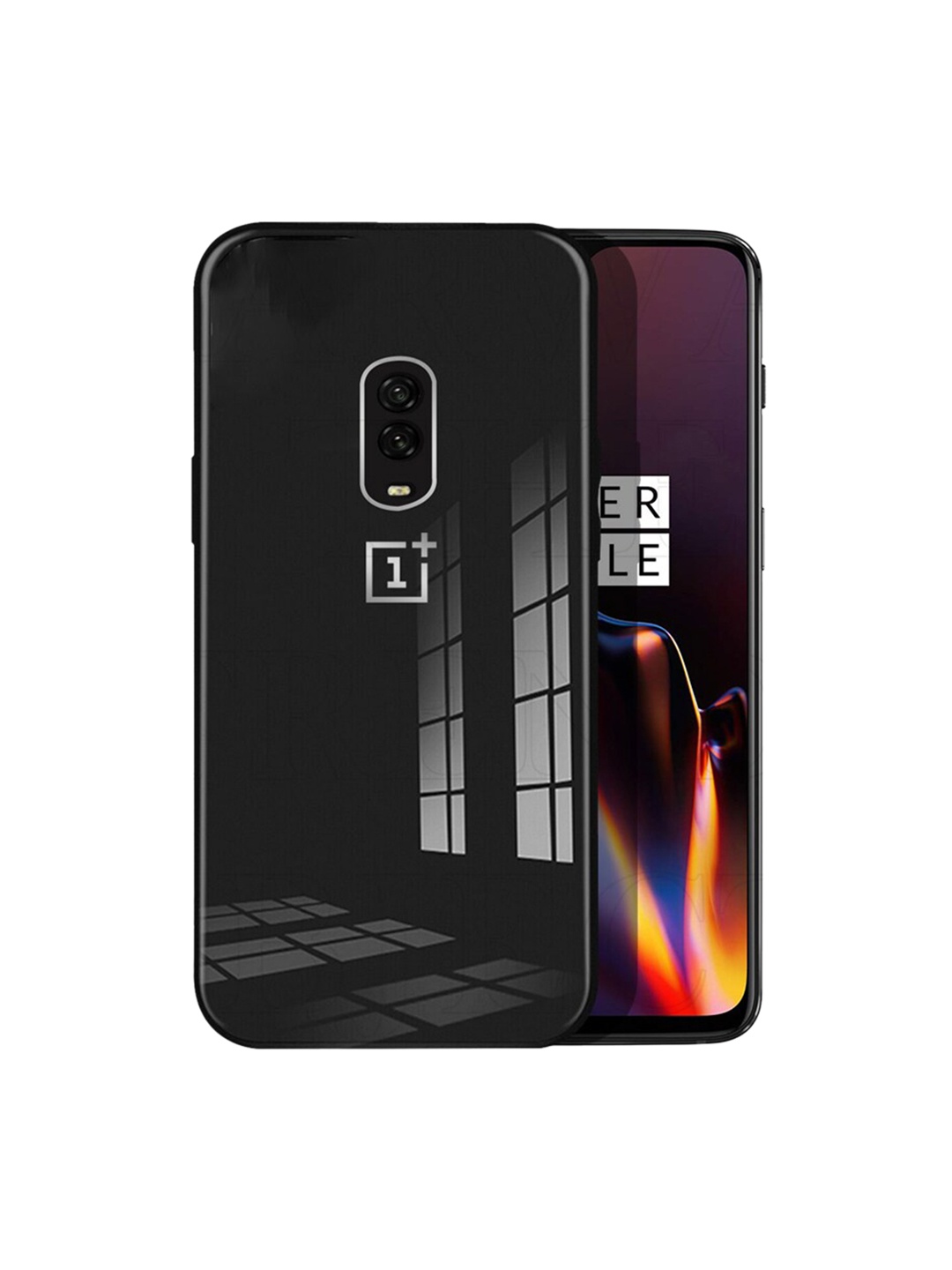 

Karwan Black Solid OnePlus 7 Back Cover