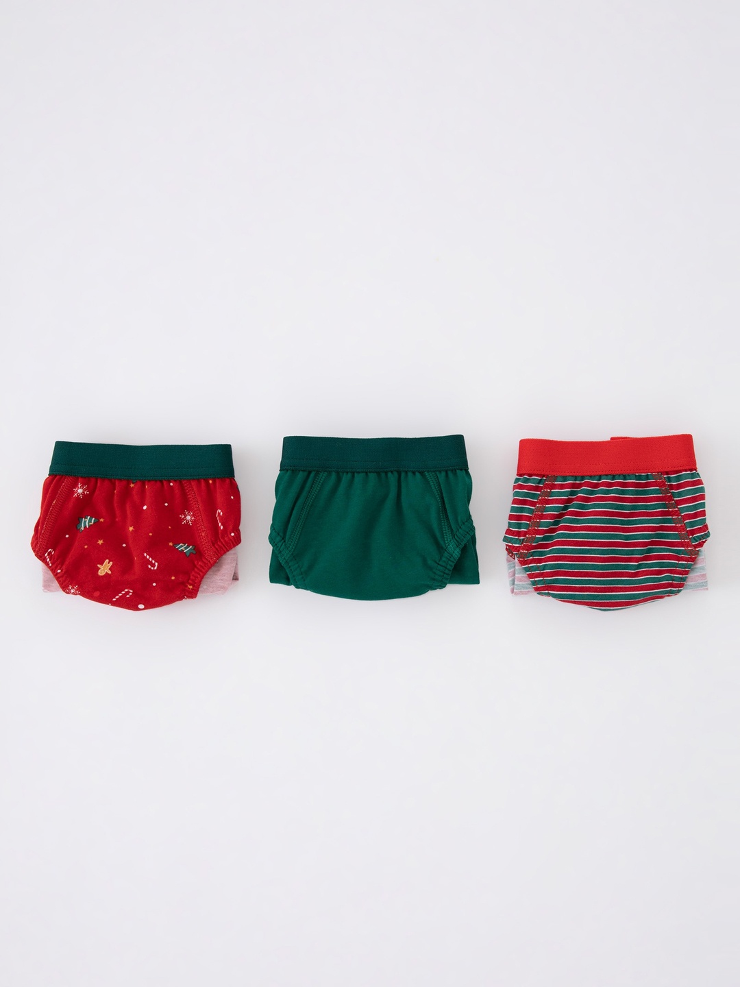 

DeFacto Boys Pack of 3 Printed Pure Cotton Basic Briefs, Red